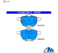 ATE 13.0460-7091.2 Brake pad set
