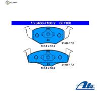 BRAKE PAD SET DISC BRAKE 13.0460-7100.2 FOR VW AUA/BKY/BBY 1.4L 4cyl POLO