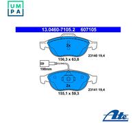 ATE 13.0460-7105.2 Brake pad set