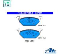 ATE 13.0460-7111.2 Brake pad set