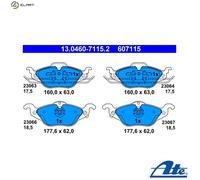 ATE Brake Pad Set 13.0460-7115.2 for Opel Astra G & Vauxhall Zafira A