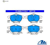 ATE Brake Pads 13.0460-7116.2 for Opel Astra G (Hatch, Estate, Saloon 1.8 16V)