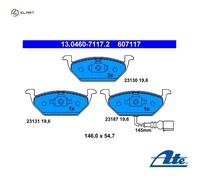 BRAKE PAD SET DISC BRAKE 13.0460-7117.2 FOR SKODA OCTAVIA/II/Combi/Van LAURA A2