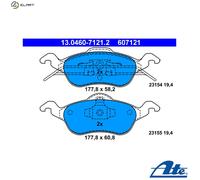 ATE Front Brake Pads Set 13.0460-7121.2 for Ford FOCUS (98AB-2K021-AD, 1682498)