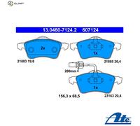 Brake pads 13.0460-7124.2 ATE for VW TRANSPORTER / CARAVELLE Mk IV Bus