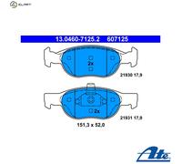 ATE Brake Pad Set 13.0460-7125.2 - Disc brake for FIAT PUNTO / PUNTO Hatchback Van