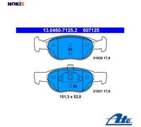 ATE Brake Pad Set 13.0460-7125.2 - Disc brake for FIAT PUNTO / PUNTO Hatchback Van