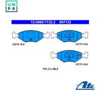 Brake pads 13.0460-7132.2 ATE for FIAT PALIO SIENA