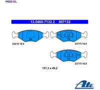 BRAKE PAD SET DISC BRAKE 13.0460-7132.2 FOR FIAT SIENA ALBEA/PALIO PETRA 1.7L