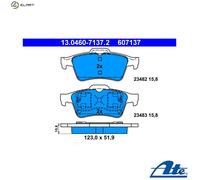ATE Brake Pad Set 13.0460-7137.2 Rear - Fits Renault Laguna, Nissan, Ford Tourneo Connect 1.8 16V