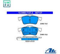 ATE Brake Pad Set 13.0460-7137.2 Rear - Fits Renault Laguna, Nissan, Ford Tourneo Connect 1.8 16V