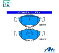 Brake Pad Set, disc brake ATE 13.0460-7142.2 for MAZDA 2 (DY) 1.4 2003-2007