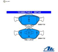 Brake Pad Set, disc brake ATE 13.0460-7142.2 for MAZDA 2 (DY) 1.4 2003-2007