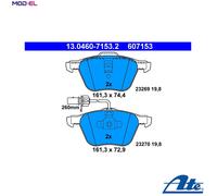 BRAKE PAD SET DISC BRAKE 13.0460-7153.2 FOR VW CARAVELLE/EUROVAN/IV/Bus/Mk 2.0L