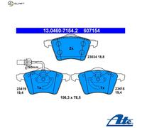 ATE Brake Pad Set 13.0460-7154.2 – Disc Brake with Wear Warning – VW Ford Seat Sharan 7M8/7M9/7M6