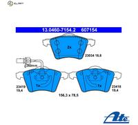 ATE Brake Pad Set 13.0460-7154.2 – Disc Brake with Wear Warning – VW Ford Seat Sharan 7M8/7M9/7M6