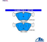 ATE 13046071552 Disc Brake Shoe Set
