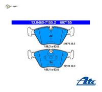 ATE 13046071552 Disc Brake Shoe Set