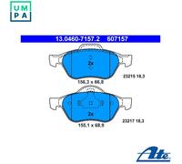 ATE Brake Pad Set 13.0460-7157.2 for Renault Laguna II (Grandtour / Sport Tourer)