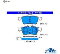 ATE 13.0460-7160.2 Brake pad set