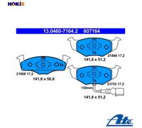 ATE Brake Pad Set 13.0460-7164.2 - Disc Brake Pads for SKODA VW Fabia