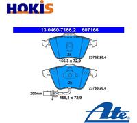 BRAKE PAD SET DISC BRAKE 13.0460-7166.2 FOR AUDI A6/C5/Sedan/S6 ALLROAD 3.0L