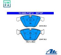 Brake pads 13.0460-7167.2 ATE for BMW 1 Coupe 7 5 5 Touring 6 6 Convertible 3
