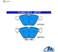 Brake pads 13.0460-7167.2 ATE for BMW 1 Coupe 7 5 5 Touring 6 6 Convertible 3