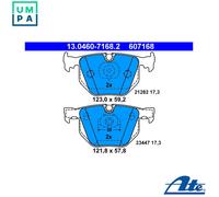 BRAKE PAD SET DISC BRAKE 13.0460-7168.2 FOR BMW M57D30 M54B30 N52B30A/BF 3.0L
