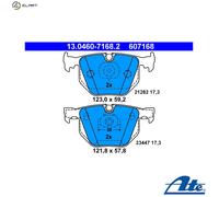 DISC BRAKE PADS SET FOR BMW 7 E65 E66 E67 M57 D30 N62 B36 A M54 B30 ATE