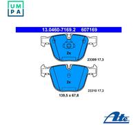 Brake pads 13.0460-7169.2 ATE for BMW X6 X5 1 Coupe 7 5 5 Touring 6 3 Coupe 3