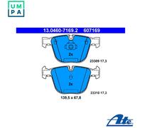 Brake pads 13.0460-7169.2 ATE for BMW X6 X5 1 Coupe 7 5 5 Touring 6 3 Coupe 3