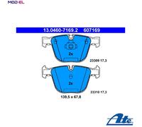 BRAKE PAD SET DISC BRAKE 13.0460-7169.2 FOR BMW N73B60B/A 6.0L 12cyl