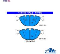 ATE 13.0460-7170.2 Brake pad set