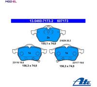 Brake pads 13.0460-7173.2 ATE for SAAB OPEL