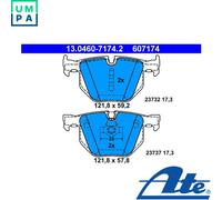 BRAKE PAD SET DISC BRAKE 13.0460-7174.2 FOR BMW 5/E60/E61 N52B30A/BF/B N53B30