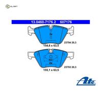 BRAKE PAD SET DISC BRAKE 13.0460-7176.2 FOR BMW 5/E61/E60 N43B20A M47D20C 2.0L