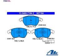 BRAKE PAD SET DISC BRAKE 13.0460-7184.2 FOR SKODA OCTAVIA/II/Combi LAURA YETI