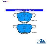 Brake pads 13.0460-7187.2 ATE for VOLVO S80 I XC90 I V70 Mk II S60 I