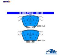 ATE Brake pad set 13.0460-7188.2 not prepared for wear indicator, excl. wear warning contact VOLVO: XC90 I