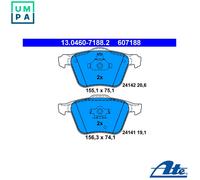 ATE Brake pad set 13.0460-7188.2 not prepared for wear indicator, excl. wear warning contact VOLVO: XC90 I