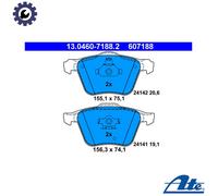 ATE Brake pad set 13.0460-7188.2 not prepared for wear indicator, excl. wear warning contact VOLVO: XC90 I