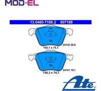 ATE Brake pad set 13.0460-7188.2 not prepared for wear indicator, excl. wear warning contact VOLVO: XC90 I