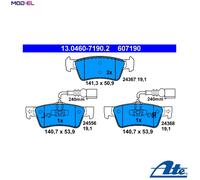ATE Brake Pad Set 13.0460-7190.2 - Disc Brake for VW Touareg (7L6698451/7L6698451C)