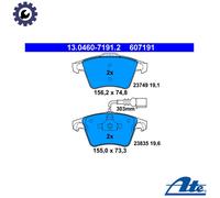 ATE 13.0460-7191.2 Brake pad set