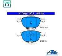 ATE Original Brake Pads - Pad Set - for Disc Brake - 13.0460-7193.2 - ECE-R90 Road Legal, Grey