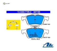 BRAKE PAD SET DISC BRAKE 13.0460-7195.2 FOR MAZDA VAUXHALL VECTRA/Mk/II SAAB
