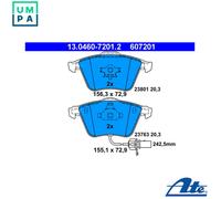BRAKE PAD SET DISC BRAKE 13.0460-7201.2 FOR AUDI A4/B6/S4/Convertible/B7/Sedan