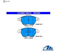 BRAKE PAD SET DISC BRAKE 13.0460-7202.2 FOR PEUGEOT 3008/Van/MPV RCZ 208 308