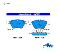 ATE 13.0460-7203.2 Brake pad set